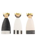 Weihnachtsdeko Könige im 3er Set zum Klippen, Metall, Höhe 11 cm
