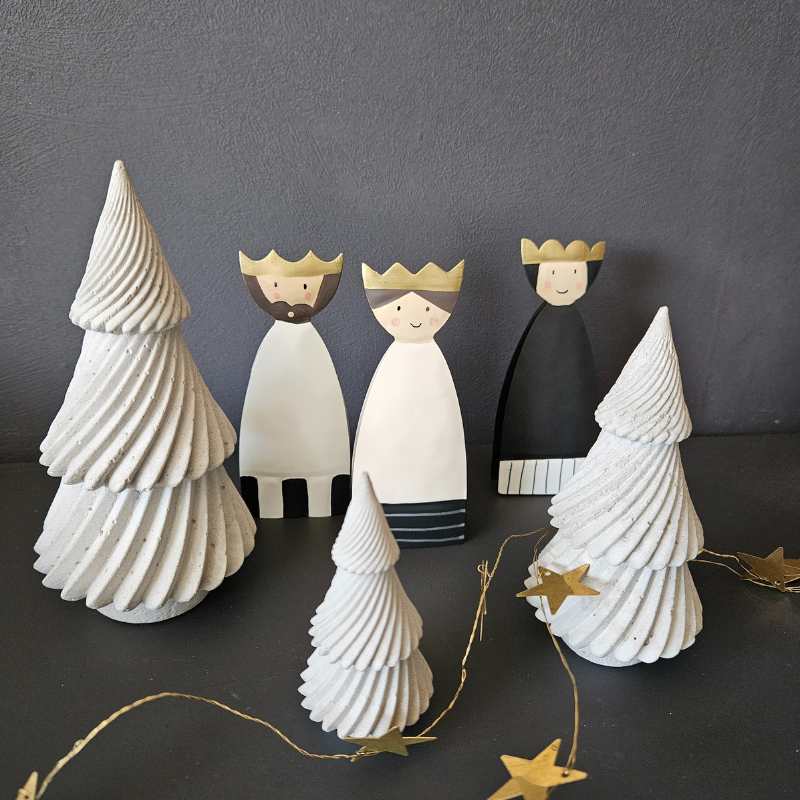 Weihnachtsdeko Könige im 3er Set zum Klippen, Metall, Höhe 11 cm