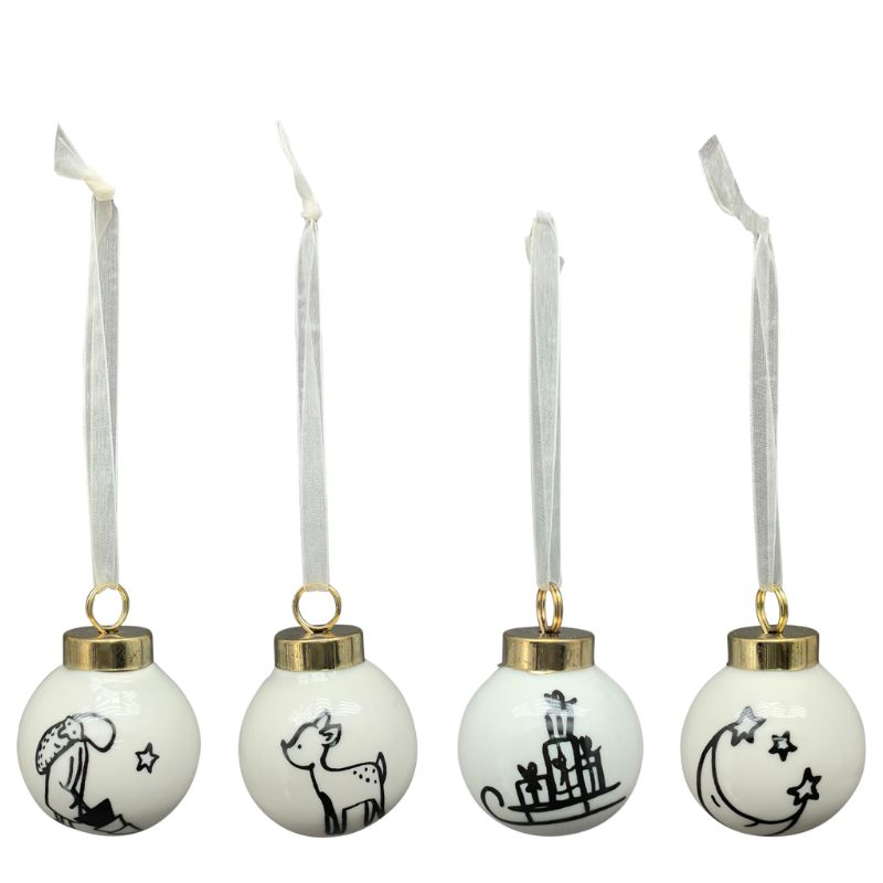 Weihnachtskugeln XOXO 4er Set
