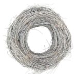 Rattan-Kranz weiß in zwei Größen
