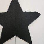 Sternkette schwarz mit Sternen aus Papier 150 cm lang