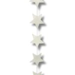 Sternkette weiss mit Sternen aus Papier 150 cm lang