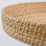 Rundes Tablett von House Doctor, Durchmesser 40 cm, Höhe 6 cm, Rattan