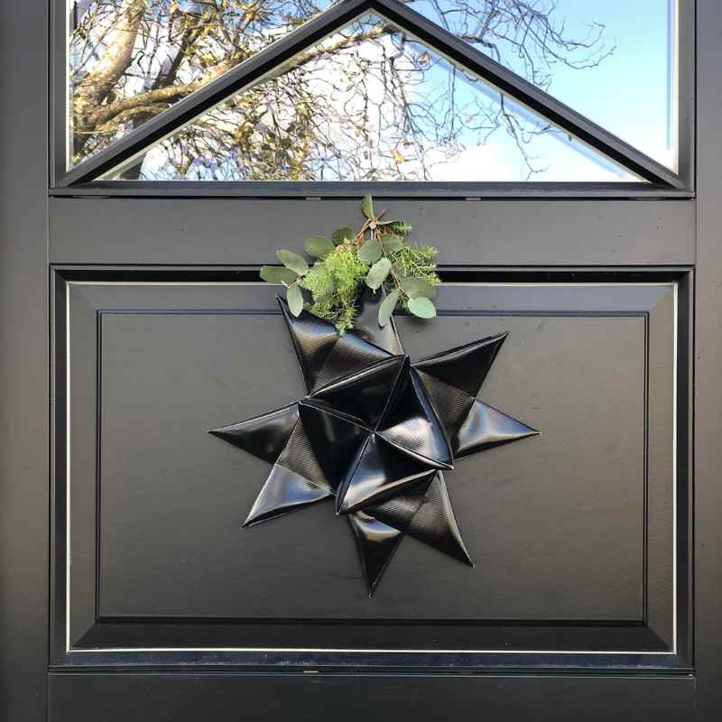 Dekostern für Tür schwarz