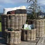 Kubu Rattan-Körbe rund in 3 Größen von A2 Living, für Indoor und Outdoor