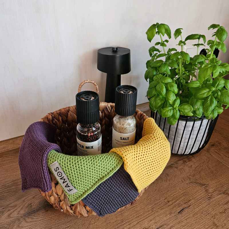 Spültuch FAMOS in vier Farben, 100% Baumwolle