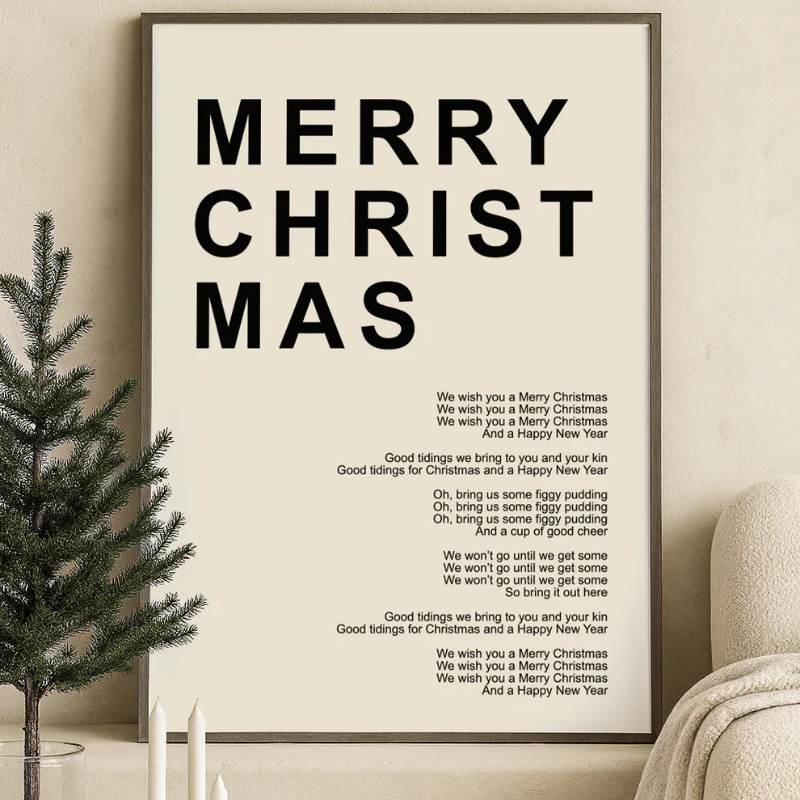Weihnachtsposter ‘Merry Christmas’ in 2 Größen