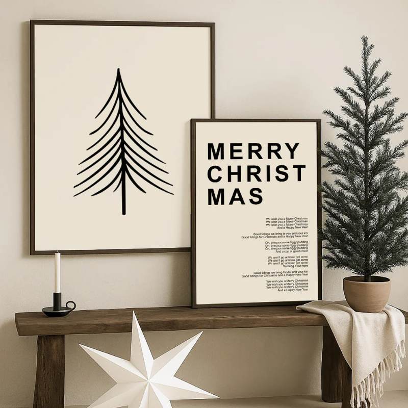 Poster "Merry Christmas" in 2 Größen