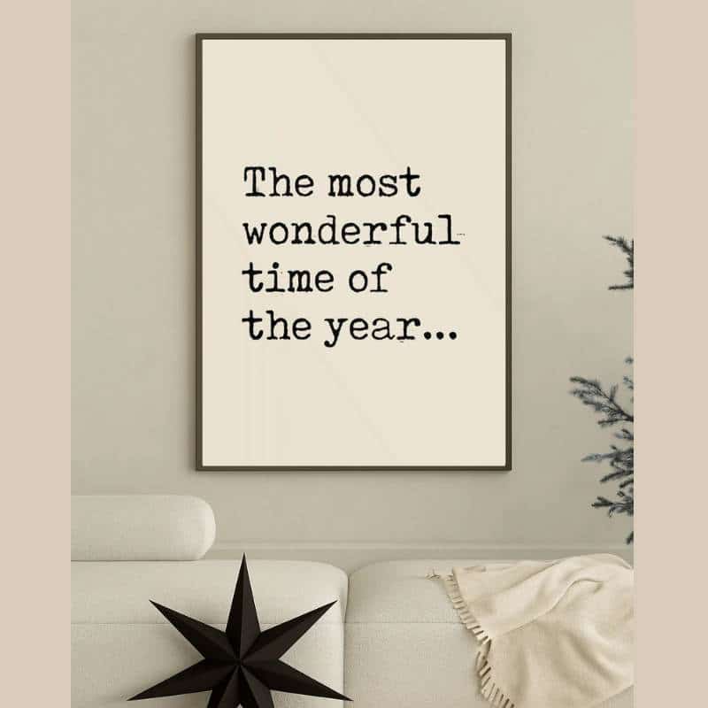 Weihnachtsposter ‘The most wonderful time’ in 2 Größen