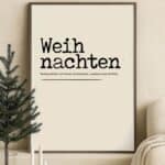 Poster "Weihnachten ist ein Gefühl" in 2 Größen