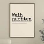 Poster "Weihnachten ist ein Gefühl" in 2 Größen