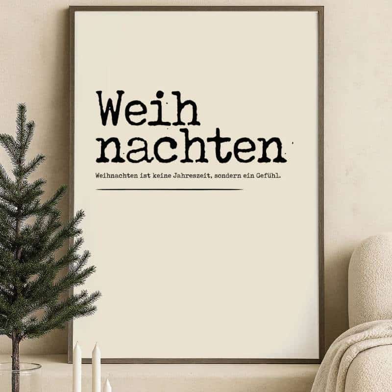 Poster "Weihnachten ist ein Gefühl" in 2 Größen