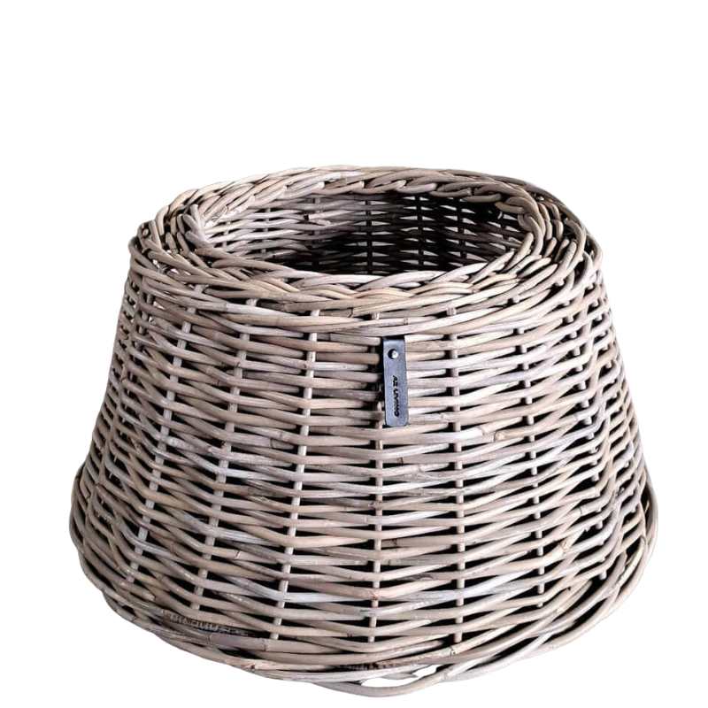 A2 Living Abdeckung für Christbaumständer, Kubu Rattan, Höhe 30 cm, Durchmesser 45-60