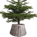 A2 Living Abdeckung für Christbaumständer, Kubu Rattan, Höhe 30 cm, Durchmesser 45-60