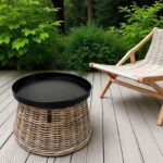 A2 Living Abdeckung für Christbaumständer, Kubu Rattan, Höhe 30 cm, Durchmesser 45-60