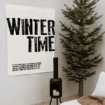 Gartenposter WINTER TIME für Indoor und Outdoor, wetterfest 70x100 cm