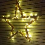 Holzstern in zwei Größen, zusammenklappbar, braun