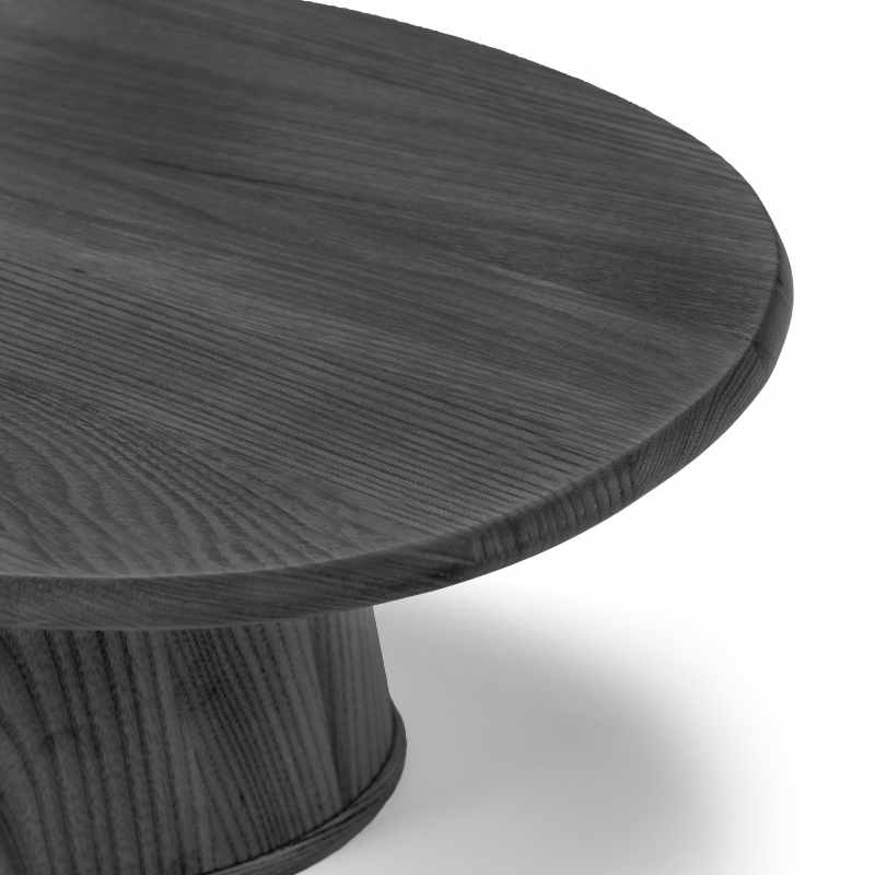 schwarze Servierplatte Dune 03 aus Eschenholz, von Serax