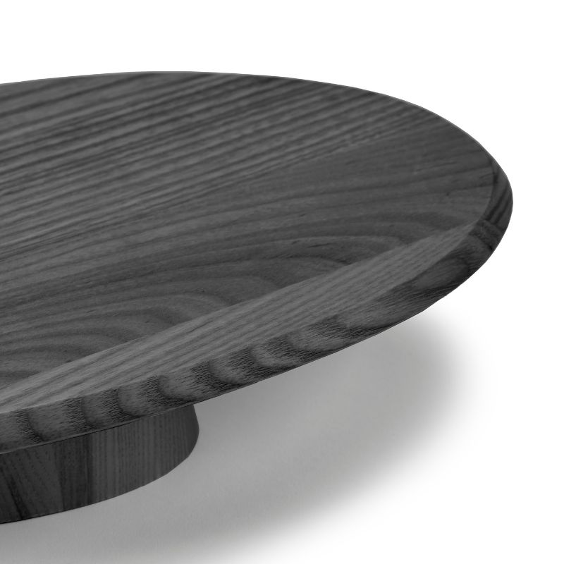 schwarze Servierplatte Dune 04 aus Eschenholz, von Serax