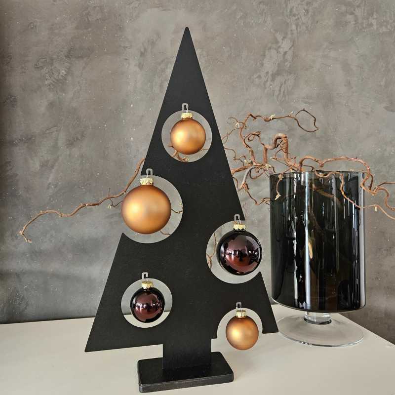 Weihnachtsbaum aus Metall, schwarz pulverbeschichtet