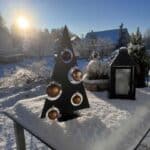 Weihnachtsbaum aus Metall, schwarz pulverbeschichtet