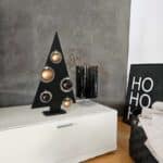 Weihnachtsbaum aus Metall, schwarz pulverbeschichtet