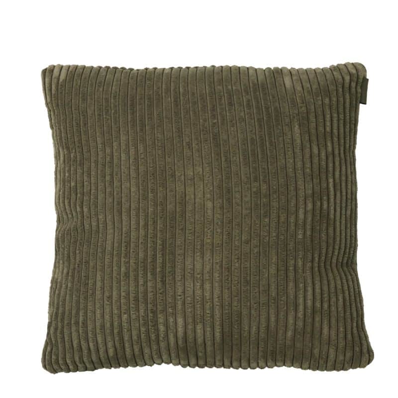 Kissen Cord grün, quadratisch, 47x47 cm