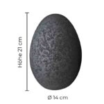 Osterei schwarz, Keramik, in zwei Grössen