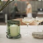 Windlicht Bubble aus Glas grün, mittel von DBKD
