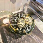 Deko-Ostereier zum Hängen von House Doctor, zum Hängen, off-white und schwarz im 6er Set