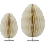 Ostereier aus Papier 2er Set von House Doctor, off-white