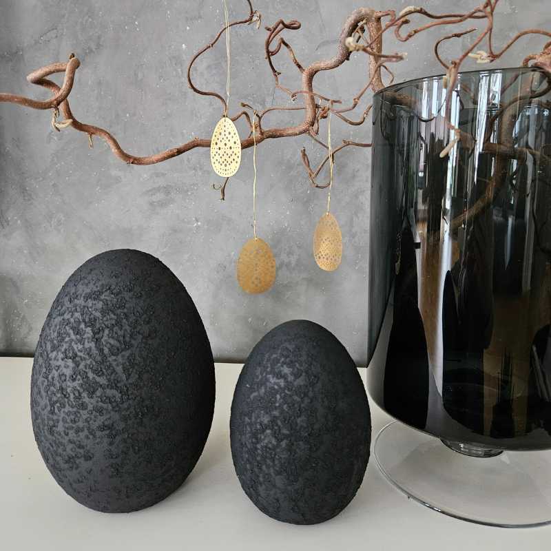 Osterschmuck Cut von House Doctor, 3er Set Eier zum Hängen, Messing