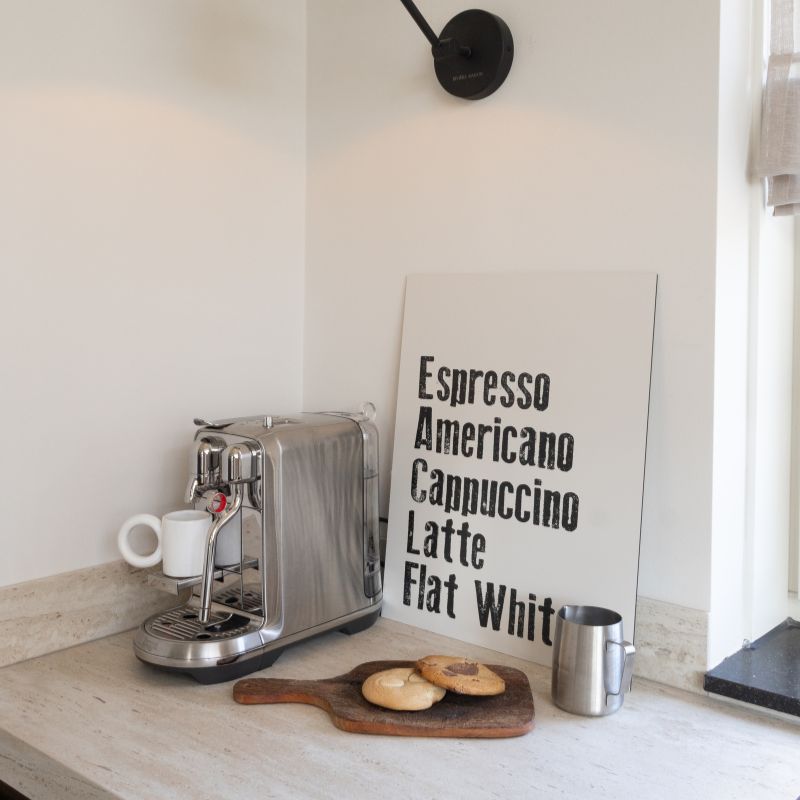 Druck auf Alu Dibond Platte 50x40 cm, Coffee