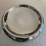 Schwarze Deko-Schale aus Glas, rund