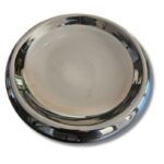 Schwarze Deko-Schale aus Glas, rund