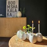 Eierreihe weiß, aus Keramik, Osterdekoration für Blumen