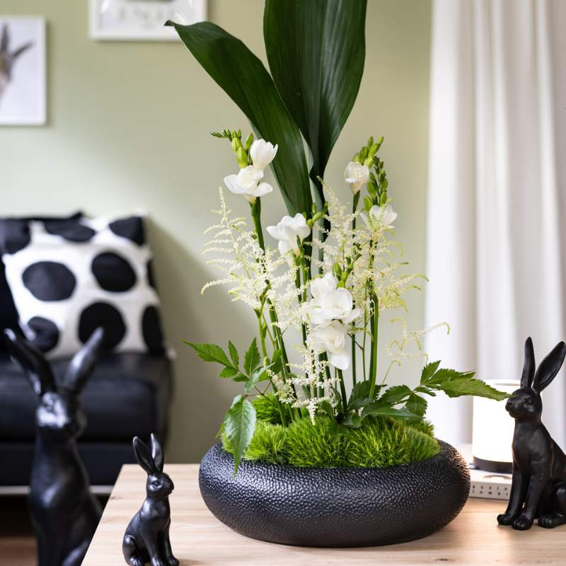 Schale Pontos aus Keramik schwarz