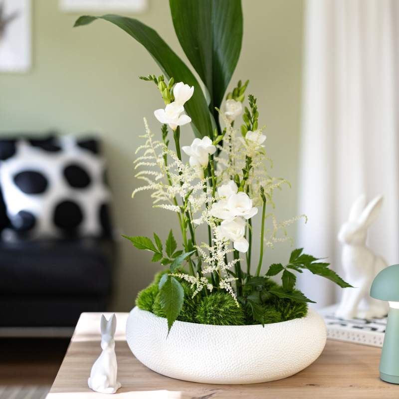 Schale Pontos aus Keramik weiß