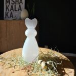 Hase Sonja aus Glas von Storefactory, weiß, Höhe 19 cm, Durchmesser 8 cm