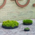 Schwarze runde Pflanzschale Max