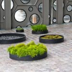 Schwarze runde Pflanzschale Max