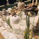 Glasvase Blossom in zwei Größen von Lübech Living, aus recyceltem Glas, Durchmesser 8,6 cm Höhe 20 cm und 30 cm