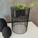 Schwarzer Metallkorb Turn von Serax, Höhe 36 cm, Durchmesser 26 cm