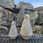 Vogel Paco in zwei Farben für Drinnen und Draußen, aus Zement