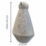 Vogel Paco in zwei Farben für Drinnen und Draußen, aus Zement