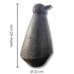 Vogel Paco in zwei Farben für Drinnen und Draußen, aus Zement